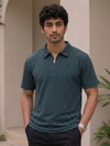 Tryfit Jaqauard Zipper Polo Tees